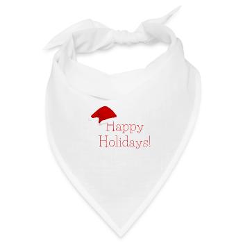 Happy Holidays! - Bandana Dreieckstuch - Weiß - Vorne