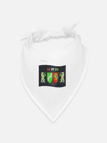 NRW für Teams, Gruppen und Vereine, Polygone - Bandana Dreieckstuch - Weiß