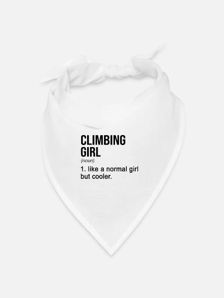 Climbing Girl Like A Normal Girl But Cooler Rock B - Bandana Dreieckstuch - Weiß