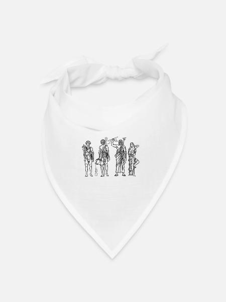 4 Figuren der griechischen Sage - Bandana Dreieckstuch - Weiß