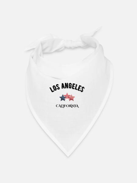 Los Angeles Kalifornien - Bandana Dreieckstuch - Weiß