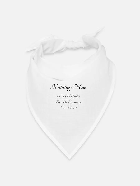 Stricken Spruch Mama - Bandana Dreieckstuch - Weiß