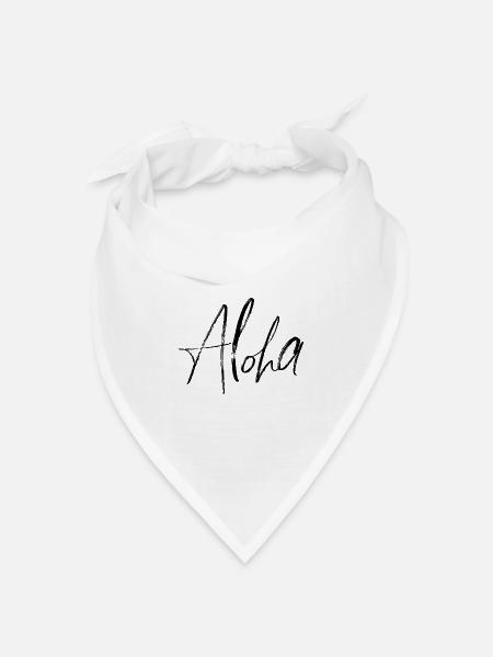 Aloha - Bandana Dreieckstuch - Weiß