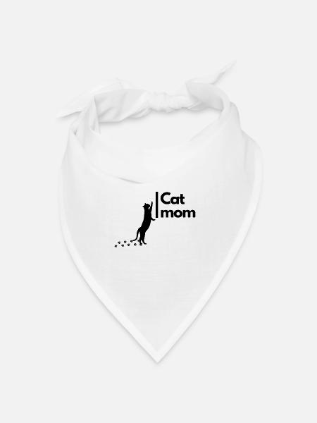 CAT mom cut - Bandana Dreieckstuch - Weiß