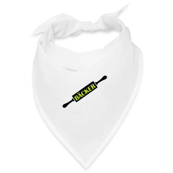 bäcker - Bandana Dreieckstuch - Weiß - Vorne