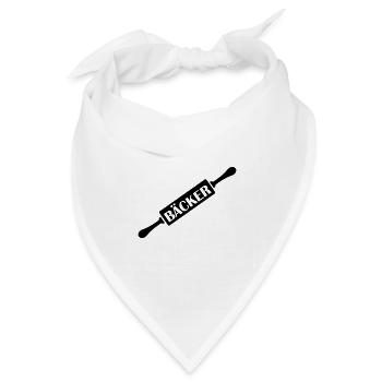 bäcker - Bandana Dreieckstuch - Weiß - Vorne