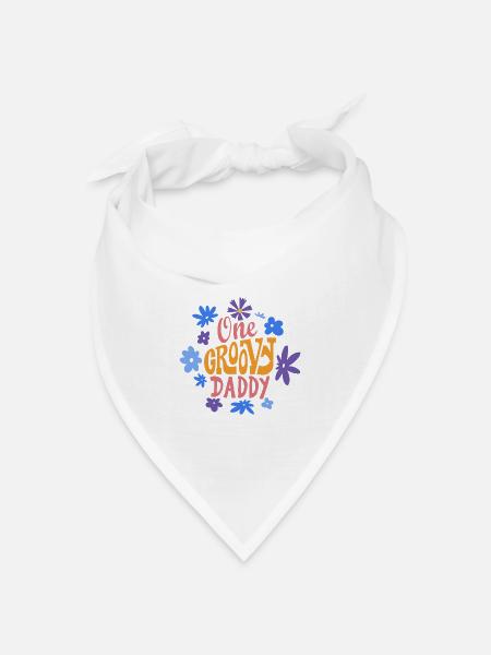 Ein grooviger Papa, Ein toller Papa - Bandana Dreieckstuch - Weiß