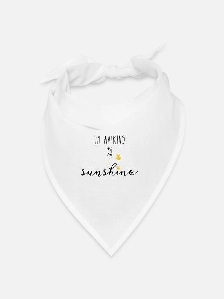 Wandern in der Sonne - Bandana Dreieckstuch - Weiß