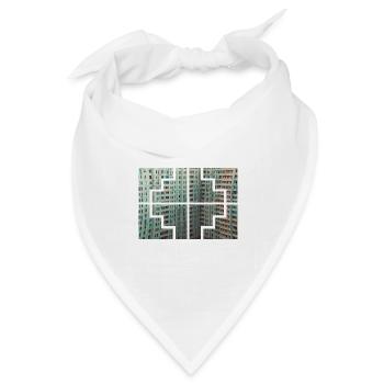 Geometrische Farben - Bandana Dreieckstuch - Weiß - Vorne