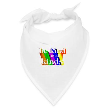 Sei freundlich zu allen Arten - Bandana Dreieckstuch - Weiß - Vorne