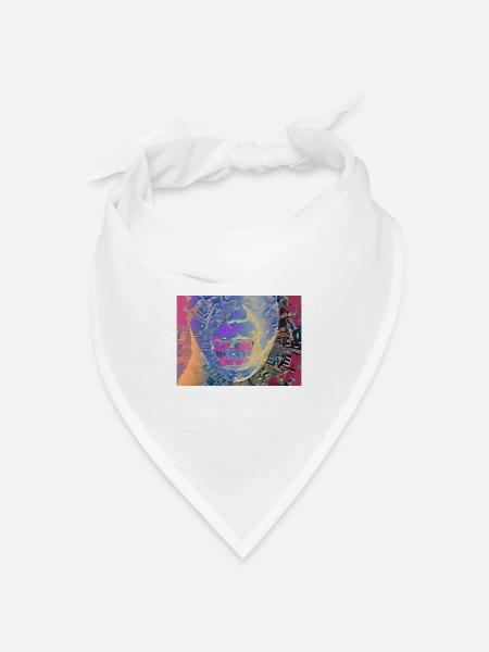 Digital Art "eat my Tongue" TTT - Bandana Dreieckstuch - Weiß