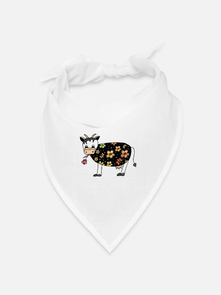Kuh - Bandana Dreieckstuch - Weiß