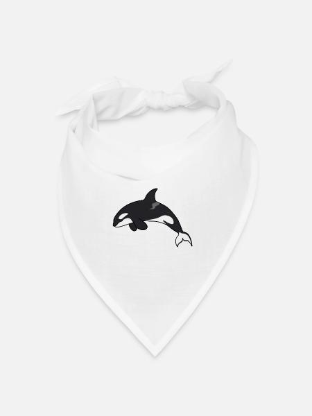 Meerestiere - Bandana Dreieckstuch - Weiß