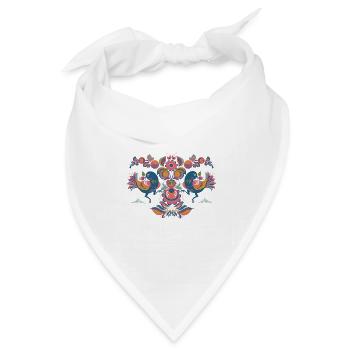 Vögel - Bandana Dreieckstuch - Weiß - Vorne