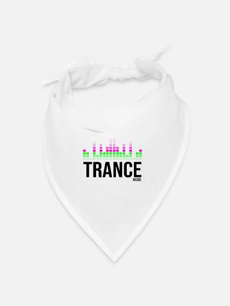Zitat aus Trance-Musik - Bandana Dreieckstuch - Weiß