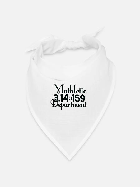 Mathletic 3 14 159 Department, Mathematikfan - Bandana Dreieckstuch - Weiß