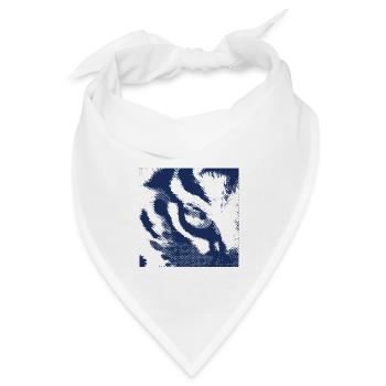 Eye of the Tiger | Dot Art | Blue - Bandana Dreieckstuch - Weiß - Vorne