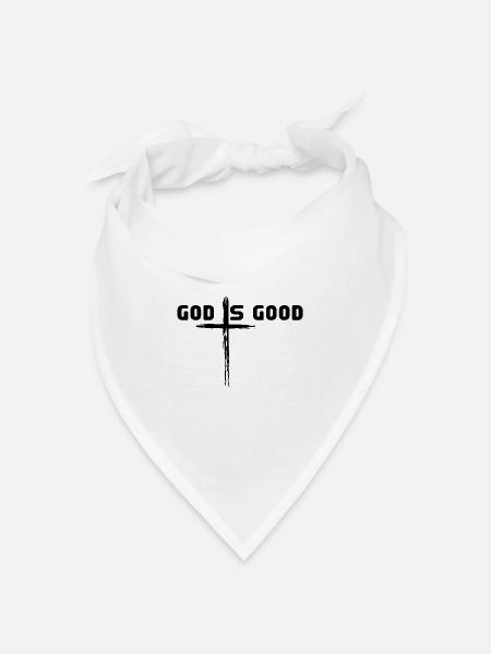 God is good - Bandana Dreieckstuch - Weiß