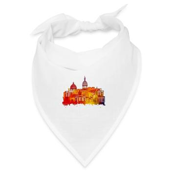Rom, die Hauptstadt Italiens - Bandana Dreieckstuch - Weiß - Vorne