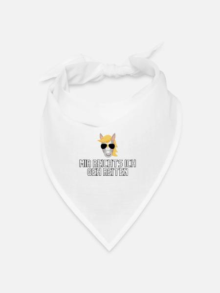 Mir Reichts Ich geh Reiten - Bandana Dreieckstuch - Weiß