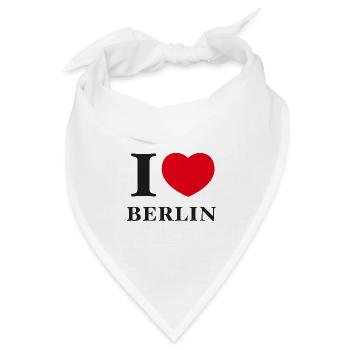 I Love Berlin - Bandana Dreieckstuch - Weiß - Vorne