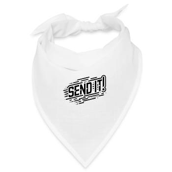 Parkour SEND IT - Bandana Dreieckstuch - Weiß - Vorne