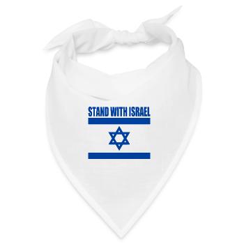 We Stand with israel - Bandana Dreieckstuch - Weiß - Vorne