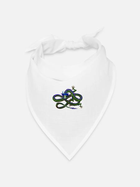 CHINESISCHER DRACHE - Bandana Dreieckstuch - Weiß