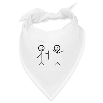 Ich decke Sie - Bandana Dreieckstuch - Weiß - Vorne