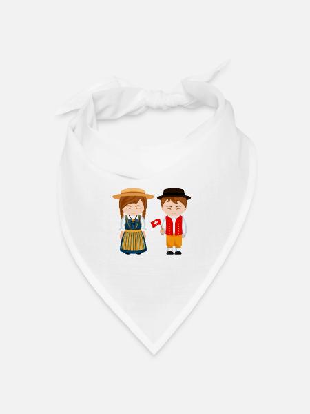 Schweiz, ich bin Schweizer, kleiner Schweizer - Bandana Dreieckstuch - Weiß