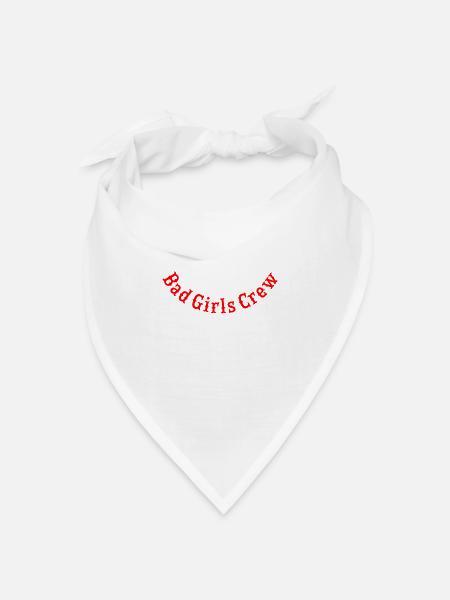 Bad Girls Crew rundbogen rot 1 - Bandana Dreieckstuch - Weiß