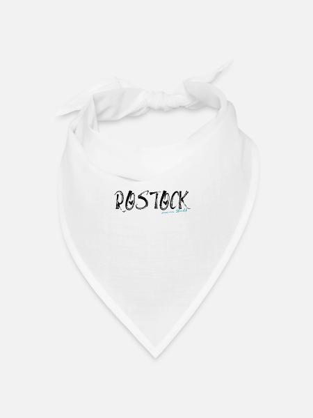 Rostock meine Stadt - Bandana Dreieckstuch - Weiß