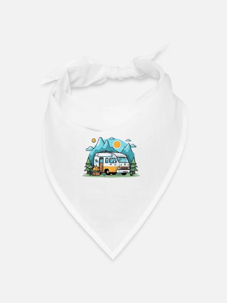 Vanlife - Bandana Dreieckstuch - Weiß