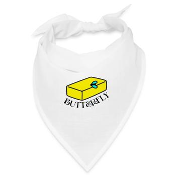 witzig-BUTTERFLY - Bandana Dreieckstuch - Weiß - Vorne