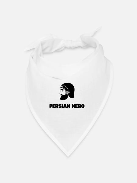 Koorosh - Persische Kunst - Iran - Bandana Dreieckstuch - Weiß