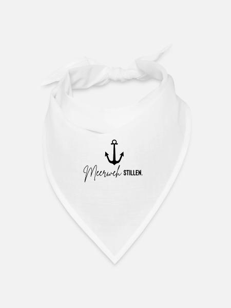 meerweh anker - Bandana Dreieckstuch - Weiß
