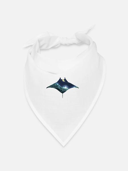 Manta Bay - Bandana Dreieckstuch - Weiß