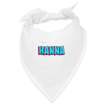 Namen Motiv: Hanna - Bandana Dreieckstuch - Weiß - Vorne