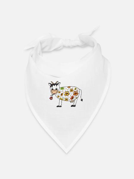 Kuh - Bandana Dreieckstuch - Weiß