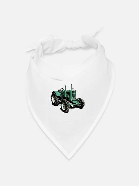 Ackerdiesel Traktor man 4S1 - Bandana Dreieckstuch - Weiß