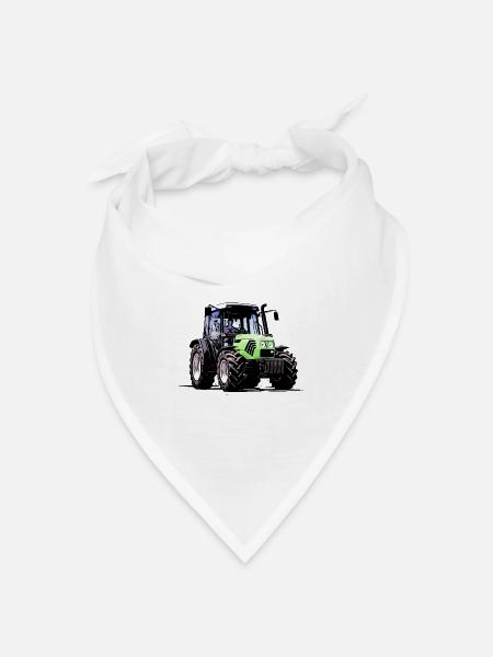 Fahr den Deutz Traktor 60 70 80 | Agro - Bandana Dreieckstuch - Weiß