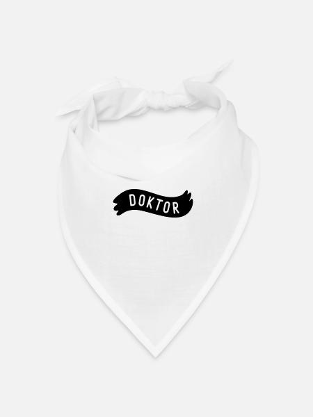 Doktor - Bandana Dreieckstuch - Weiß