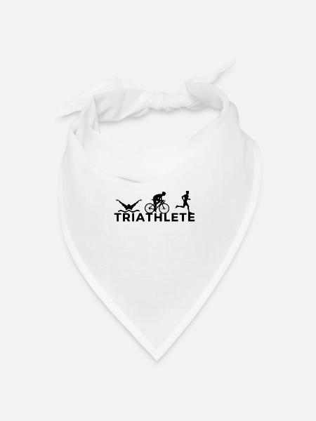 Triathlet Swimming/Cycling/Running - Bandana Dreieckstuch - Weiß