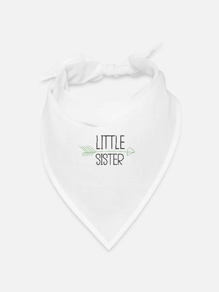 Kleine Schwester - Petite Sœur - Bandana Dreieckstuch - Weiß