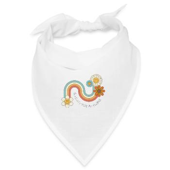 Go with the flowers - Bandana Dreieckstuch - Weiß - Vorne
