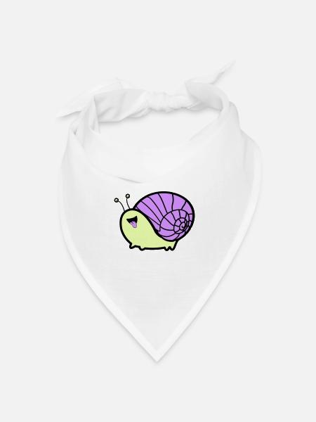 schnecke comic - Bandana Dreieckstuch - Weiß