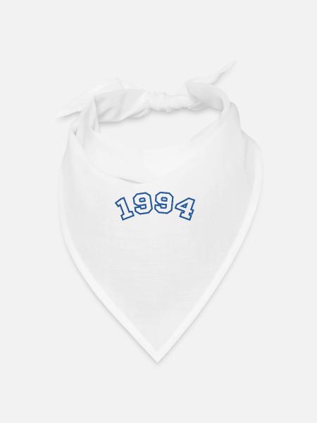1994 Sport Blau - Bandana Dreieckstuch - Weiß