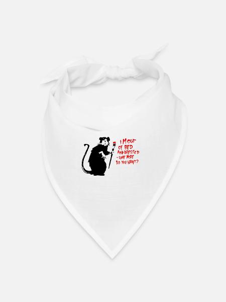 out of bed - Bandana Dreieckstuch - Weiß