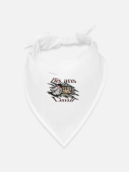 Bis ans limit - Bandana Dreieckstuch - Weiß