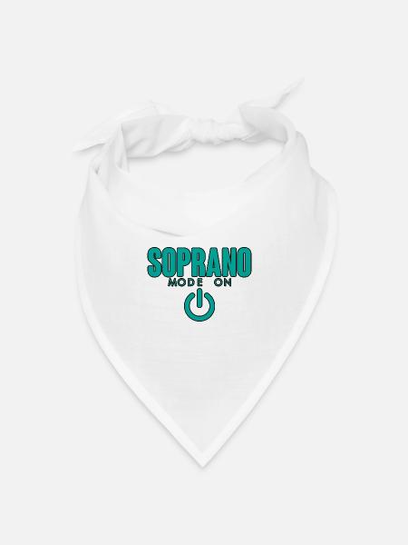 Soprano Mode On 4 - Bandana Dreieckstuch - Weiß